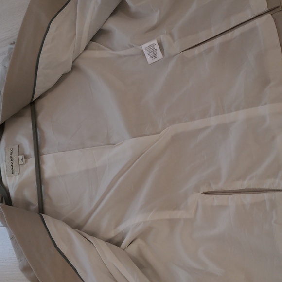 Banana Republic beige blazer sz 6 - Picture 4 of 5